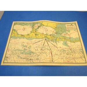 Vintage Nautical Map of N. Key Largo, Florida LAMINATED- 19 X13  Ocean Reef Club